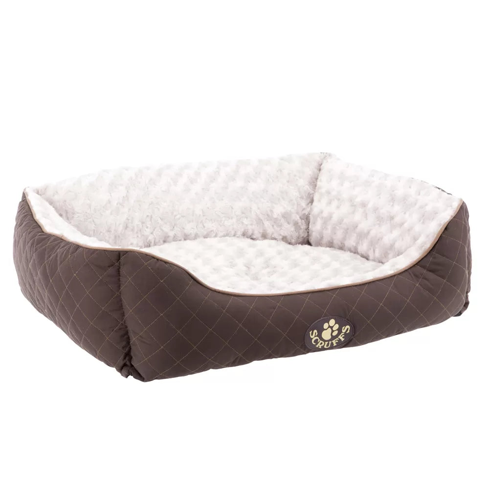 Wilton Box Dog Bed (in Blue, Grey, Black, Brown)