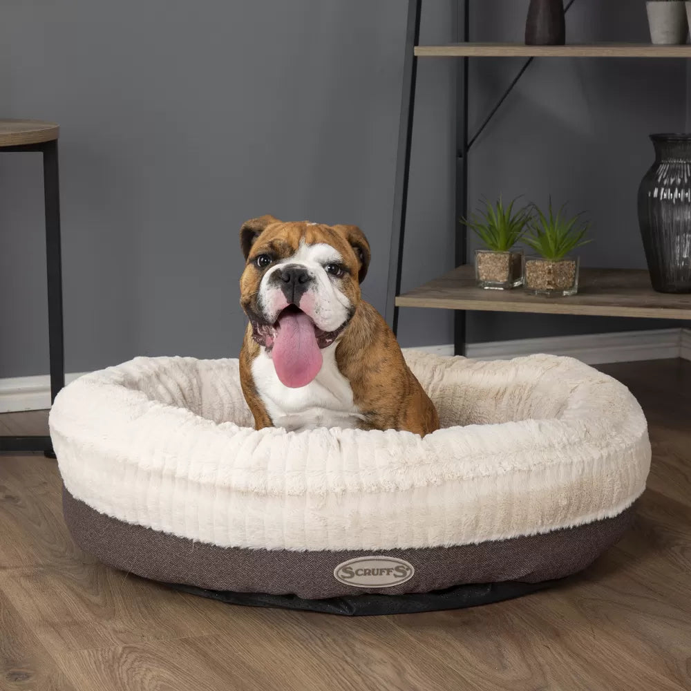 Ellen Donut Dog Bed (in Tan, Pink or Grey)