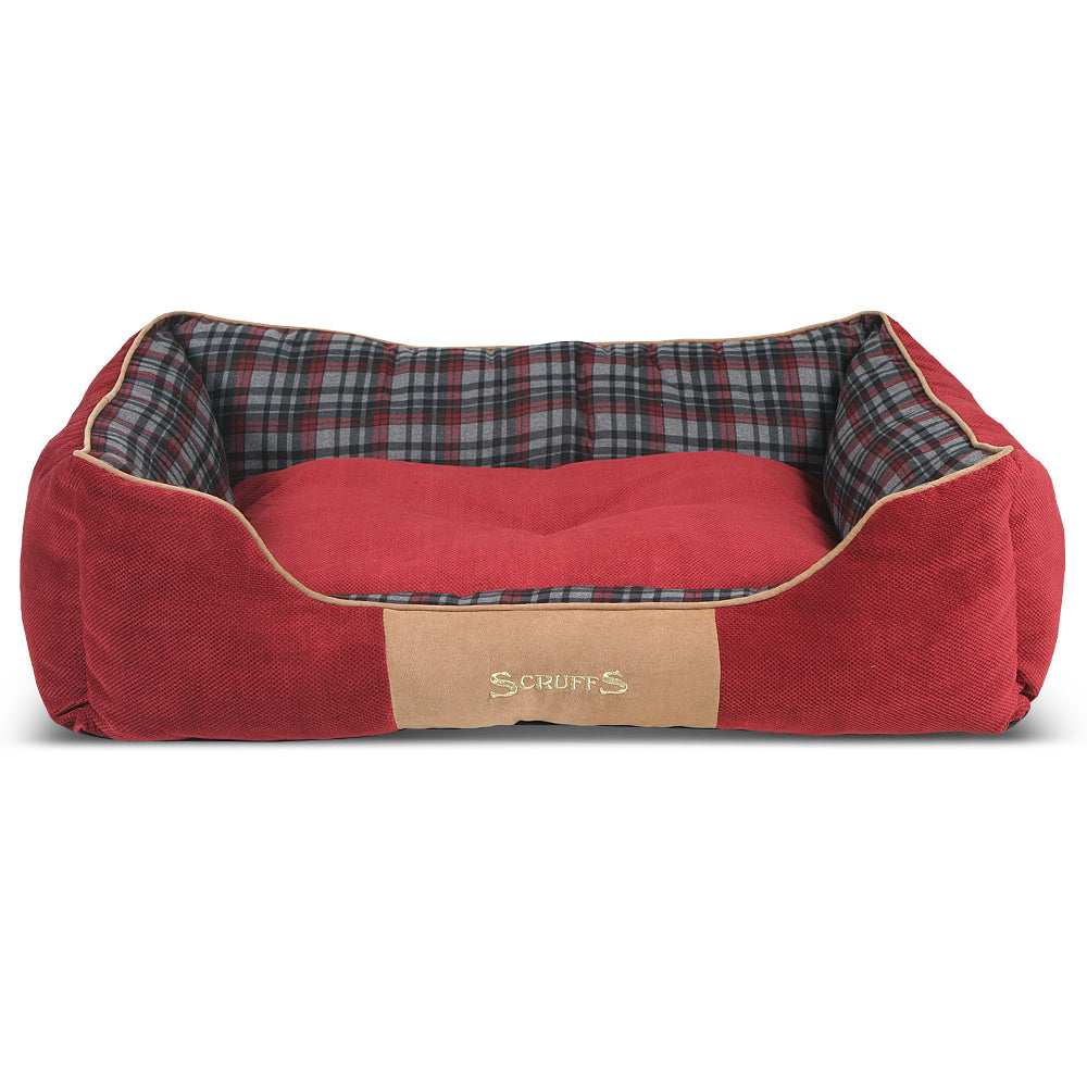 Highland Box Dog Bed (in Blue or Red)