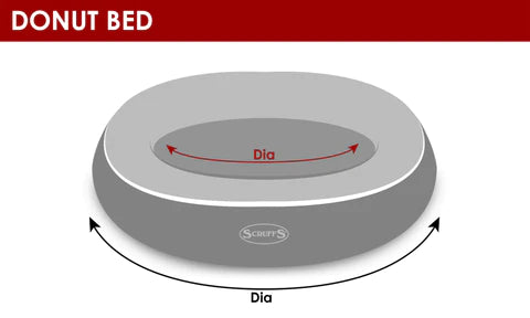 Ellen Donut Dog Bed (in Tan, Pink or Grey)
