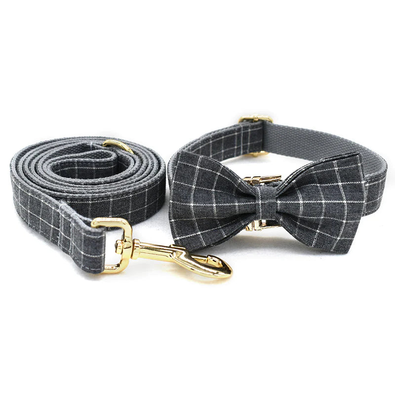 Harvey Dog Collar, Dog Collar & Dog Bowtie (Set)
