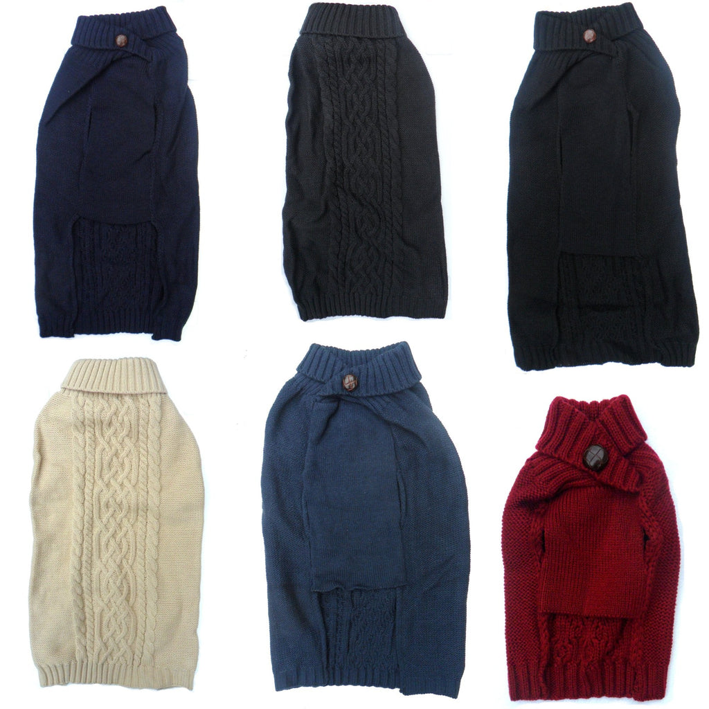 Cable Knit Dog Jumper